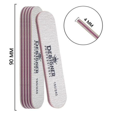 Двостороння овальна міні пилка (150/240 грит.) - Nailfile Designer
