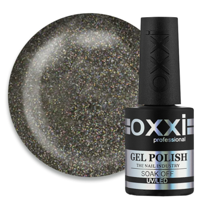 Гель-лак Oxxi Professional 268 серый с голографическими шиммерами. 10 мл (2000105037022)