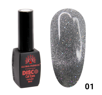 Гель лак Disco Cateyes Global Fashion 8 мл, світловідбивний, 001
