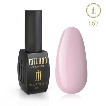 Гель лак MILANO 8 мл № 167 (Райский розовый)