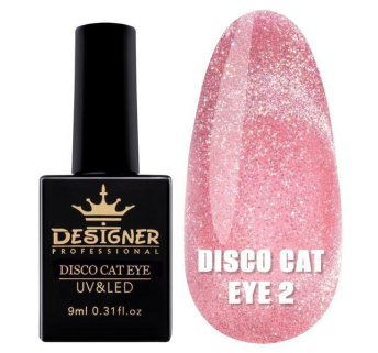 Світловідбивний гель-лак Disco Cat Eye №2, 9 мл., Designer (Котяче око)