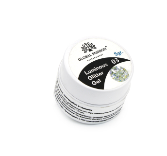 Глиттер гель что светится в темноте, 5 гр, Luminous Glitter Gel 03