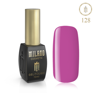 Гель лак MILANO 10ml № 128 (Светлый красно-пурпурный)