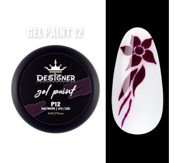 Gel Paint P12 (Гранатовий) 5 мл. - Гель фарба Designer