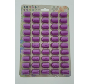 Ковпачки абразиву для педикюру (на планшетці), 16*25 мм, #100, lilac 50 шт