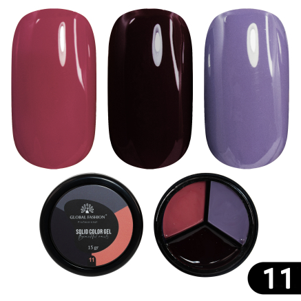 Гель-фарба Solid color gel - 3, підвищеної щільності 15 гр, Violet 11