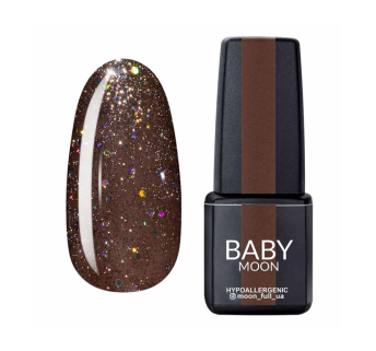 Гель-лак Baby Moon Dance Diamond 014 темный бежевый с разноцветным глиттером. 6 мл (5908254001673)