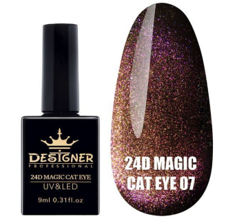 Гель-лак 24D Magic Cat Eye №07, 9 мл., Designer (Котяче око)