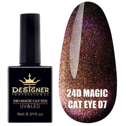 Гель-лак 24D Magic Cat Eye №07, 9 мл., Designer (Котяче око)