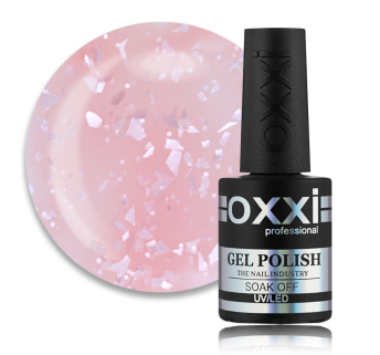 База кольорова Oxxi Professional Rafinad Base 001. світлий рожевий з пластівцями поталі і блискітками. 10 мл (2100994269068)