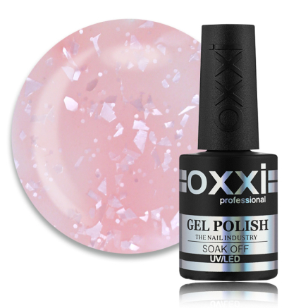 База кольорова Oxxi Professional Rafinad Base 001. світлий рожевий з пластівцями поталі і блискітками. 10 мл (2100994269068)