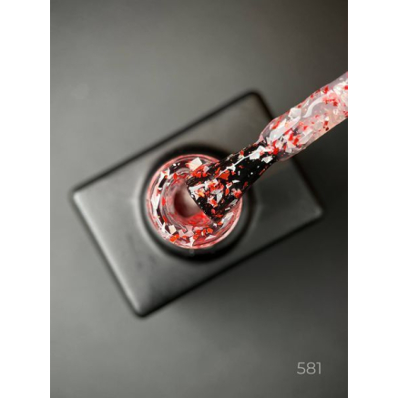 Гель лак Star gel 581 Designer (9мл.) - з пластівцями Юкі