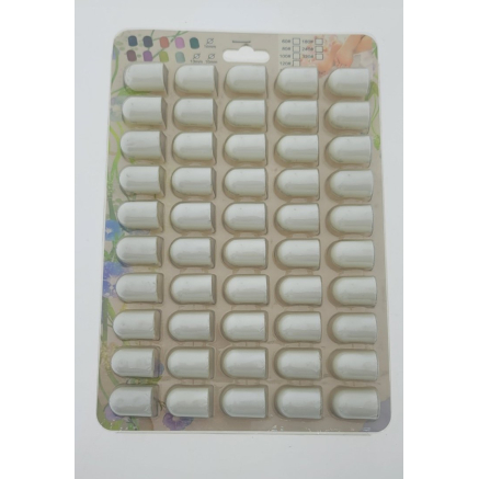 Ковпачки абразиву для педикюру (на планшетці), 16*25 мм, #120, white 50 шт