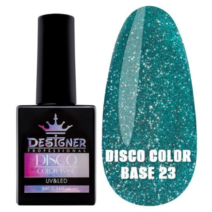 Світловідбивне базове покриття №23 (Нефритовий), 9 мл. - Disco Color Base Designer