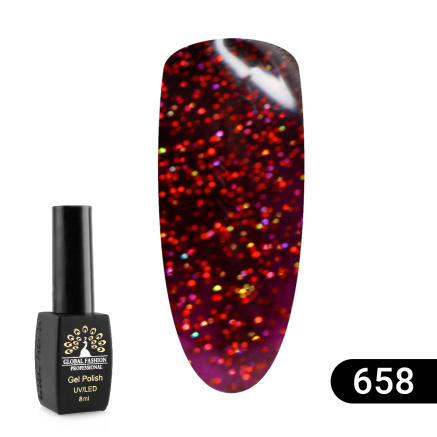 Гель лак Sexy Red, 8 мл Global Fashion 658