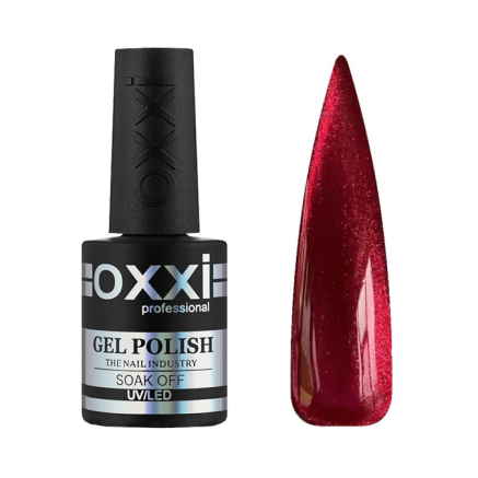 Гель-лак Oxxi Professional Crystal Cat 008 червоний з шимером 10 мл (2100994317714)