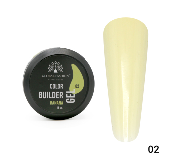 Гель для моделювання нігтів 15 гр, Color Builder Gel 02- Banana
