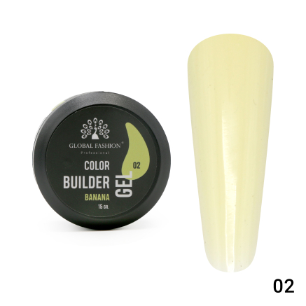 Гель для моделювання нігтів 15 гр, Color Builder Gel 02- Banana