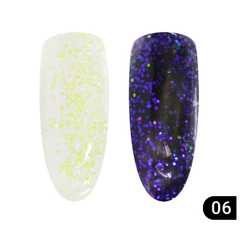 Глиттер гель хамелеон Global Fashion 5 гр, Glitter gel 06