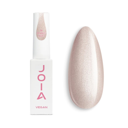 База камуфлирующая для гель-лака JOIA vegan Magic Cat Base 04 Sparkle Nude бежевый с мелким серебряным шиммером 8 мл (4820259343057)
