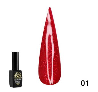 Гель лак Shine Spectrum Red diamond 01
