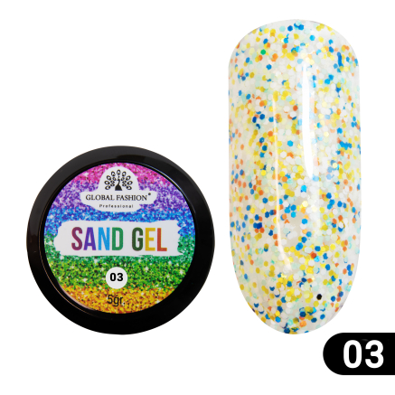 Гель-фарба Sand gel Global Fashion 5 гр, 03