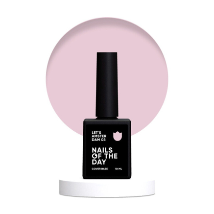 База камуфлююча Nails Of The Day Cover Base Lets Amsterdam 08 ніжний рожевий. 10 мл (4820553696606)