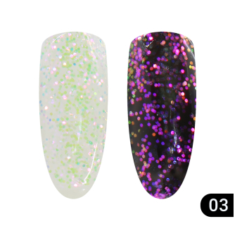 Глиттер гель хамелеон Global Fashion 5 гр, Glitter gel 03