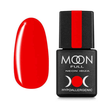 Гель-лак Moon Full Colour Neon Ibiza 715 яркий красно-оранжевый. 8 мл (5905123016059)