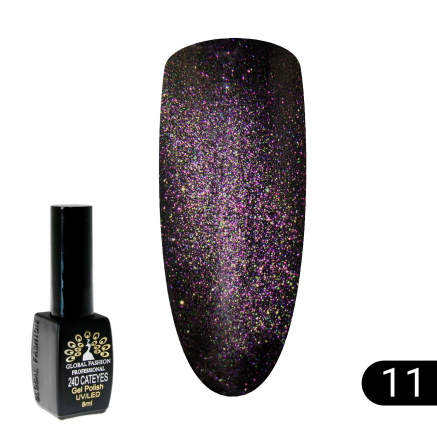 Гель лак котяче око 24D Galactic Global Fashion 8 мл, 11