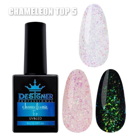 Топове покриття із поталлю №5 - Chameleonic Top Designer, 9 мл.