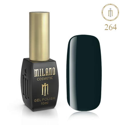 Гель лак MILANO 10ml № 264 (Темно-синяя полночь)