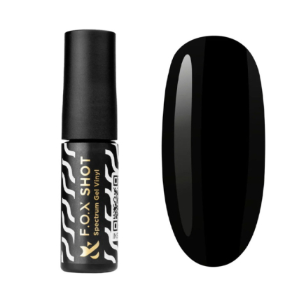 Гель-лак F.O.X Shot Spectrum Gel Vinyl 002 Infinity черный. 5 мл (2100994248933)