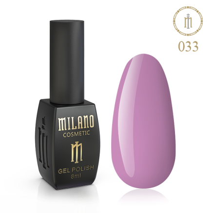 Гель лак MILANO 8 мл № 033 (Цукровий ліловий)