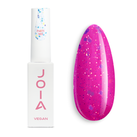 Топ для гель-лаку Party Mix Top No Wipe, глянцевий, JOIA vegan, 8 мл
