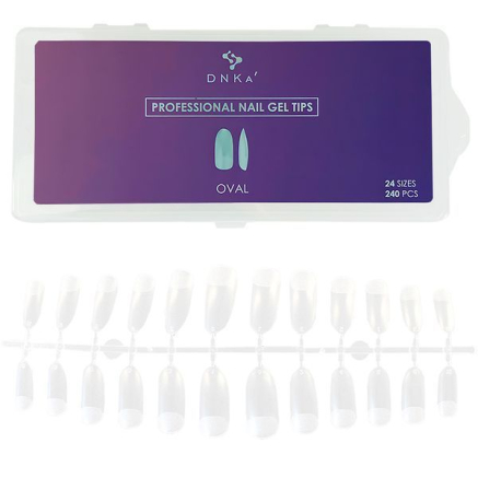 Гелеві тіпси DNKa' Professional Nail Gel Tips Oval, 240pcs