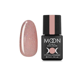 Гель-лак Moon Full Colour 307 напівпрозорий персиковий з різнокольоровим шиммером. 8 мл (5908254188671)