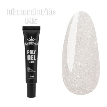Полігель (15 мл.) Designer F45 Diamond bride