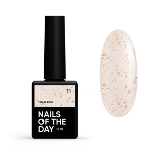 База камуфлирующая Nails Of The Day Potal Base 11. молочный с золотой поталью. 10 мл (4825547640177)