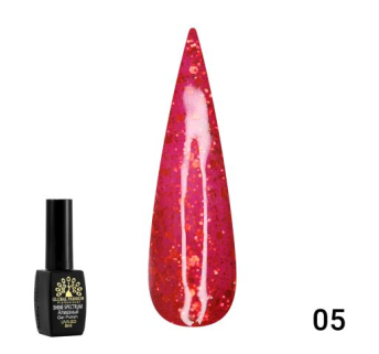 Гель лак Shine Spectrum Red diamond 05