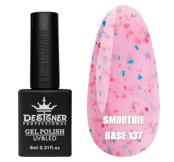 Базове покриття Smoothie Base 137 Designer (9 мл) - з дрібними шматочками фольги