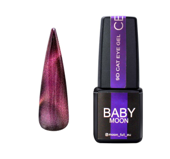Гель-лак Baby Moon 9D Cat Eye 001 малиново-розовый 6 мл (5905123021213)