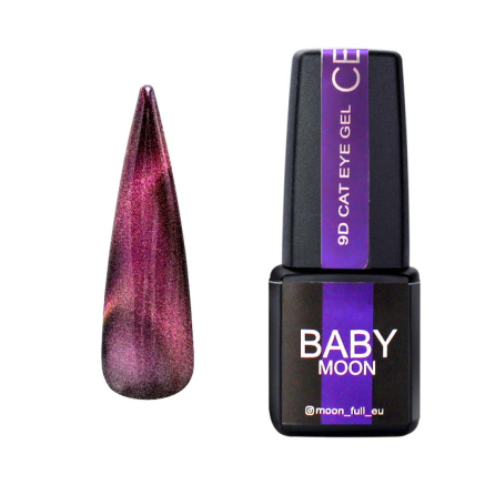Гель-лак Baby Moon 9D Cat Eye 001 малиново-рожевий 6 мл (5905123021213)