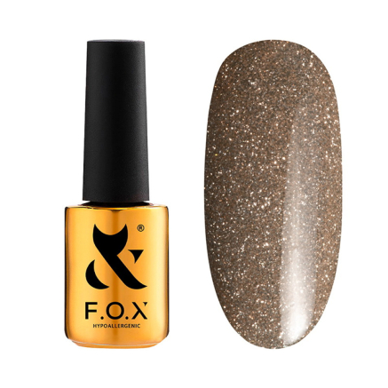 Гель-лак F.O.X Sparkle 003 тауп з блискітками. світловідбиваючий. 7 мл (390136044543)