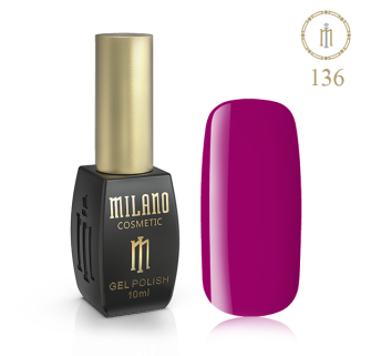 Гель лак MILANO 10ml № 136 (Малиновый щербет)