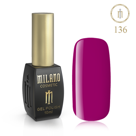 Гель лак MILANO 10ml № 136 (Малиновый щербет)