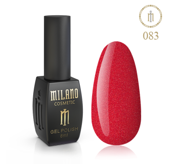 Гель лак MILANO 8 мл № 083 (Искристый мандарин)