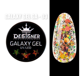 Galaxy Gel 10 мл., Designer (Глітерний гель) - GA - 03