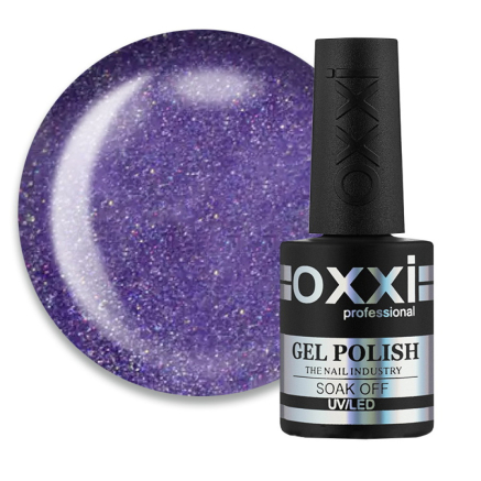 Гель-лак Oxxi Professional 250 фіолетово-бузковий з дрібними блискітками. 10 мл (2000006201317)