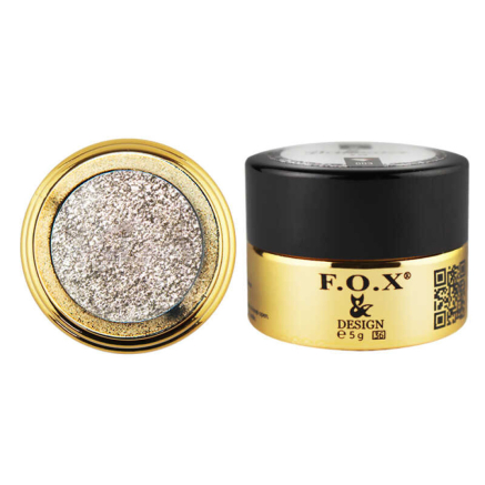 Гель-лак в баночке F.O.X Brilliance 003 теплое серебро, 5 мл